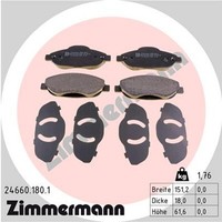 Zimmermann Bremsbelagsatz Scheibenbremse 24660.180.1 FüR Peugeot 3008 308 SW 1