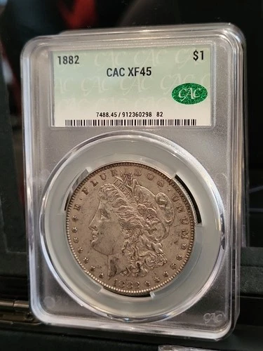 1882 Morgan Silver Dollar CAC XF45