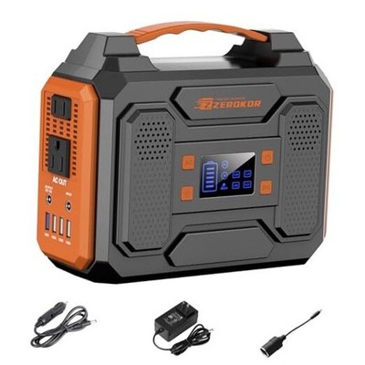 Portable Power Station 300W Solar Generator 280Wh(without Solar Panel), Orange
