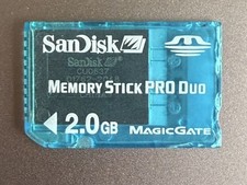 Sandisk 2Gb Memory Stick Pro Duo Magic Gate Memory card - Clear Blue