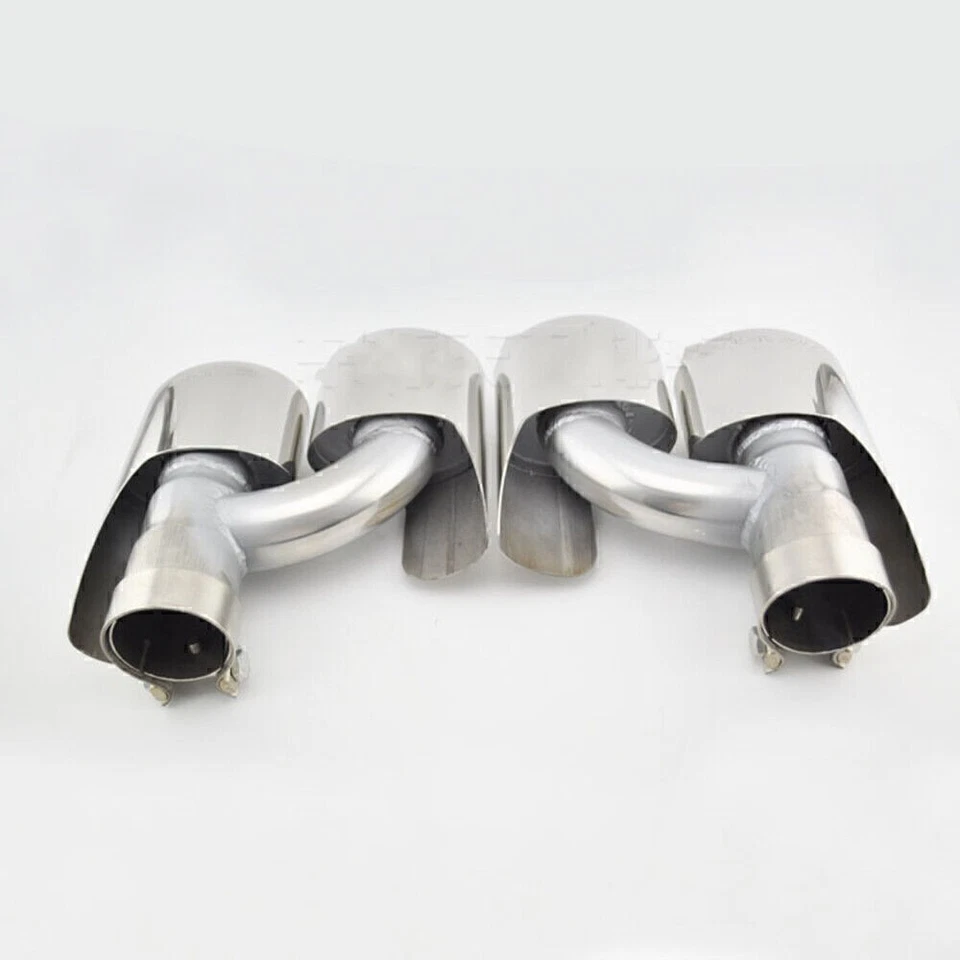 Tail Muffler Exhaust Pipe For Mercedes BENZ W164 ML63 ML350 ML400 SS Material 2x - Image 3 of 4