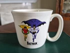 Rare Vintage 1966 Batman Robin Salem Milk Glass Coffee Mug DC Comics