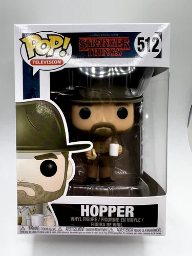 Funko: Stranger Things - Hopper (512) Bobble Head Figure W/Pop Protector