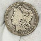 1893-CC Morgan Dollar $1 CARSON CITY 90% Silver One US Coin KEY DATE!