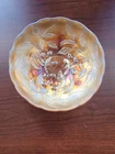 Nice Pastel Marigold Millersburg Carnival Glass Hanging Cherries Ice Cream Bowl