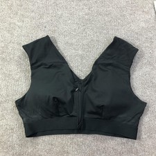 Tommie Copper Sports Bra Womens 2XL Black Shoulder Support Activewear Gym Yoga