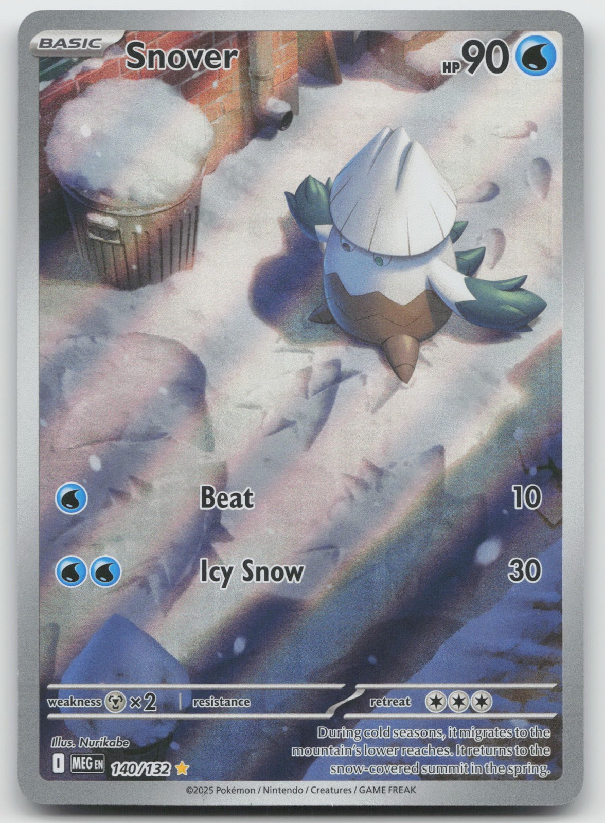 Snover Illustration Rare Holo ME01: Mega Evolution 140/132 NM