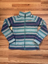 Columbia Full Zip Stripes/Pattern Fleece Jacket Youth Girls Size L