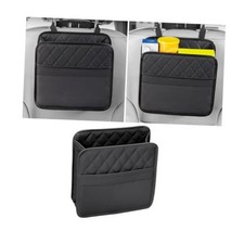 Mandark Car Seat Back Organizer, PU Leather Vehicle Backseat Hanging Black