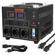 Voltage Converter Transformer, 5000W, Heavy Duty Step Up/Down Transformer, C...