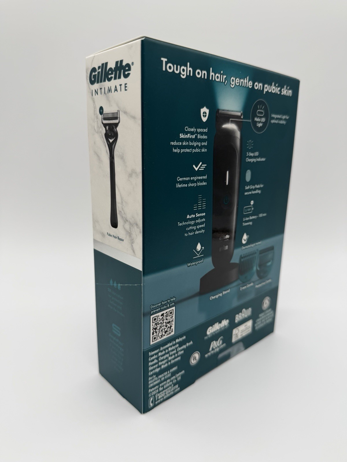 Gillette Intimate i7 Men’s Premium Body & Pubic Hair Trimmer w/ Razor ...