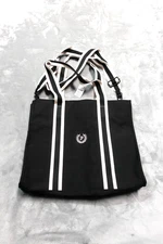 Victoria's Secret Black Mini Crossbody Canvas Tote Bag NWT