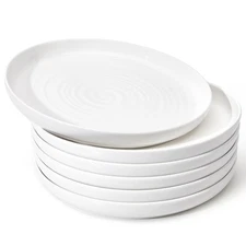 Porcelain Dinner Plates Set of 6, 10.5 Inch Dish Set - Dishwasher, Microwave,...