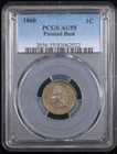 1860 PCGS AU55 Pointed Bust Indian Head Cent