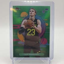 2025-26 Finest Green Refractors #185 Lauri Markkanen 22/35 JAZZ