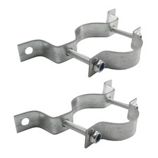 2 PCS Antenna Mast Wall Mount Bracket, 2-1/2" to 3-2/5" OD Heavy Duty Clamp C...