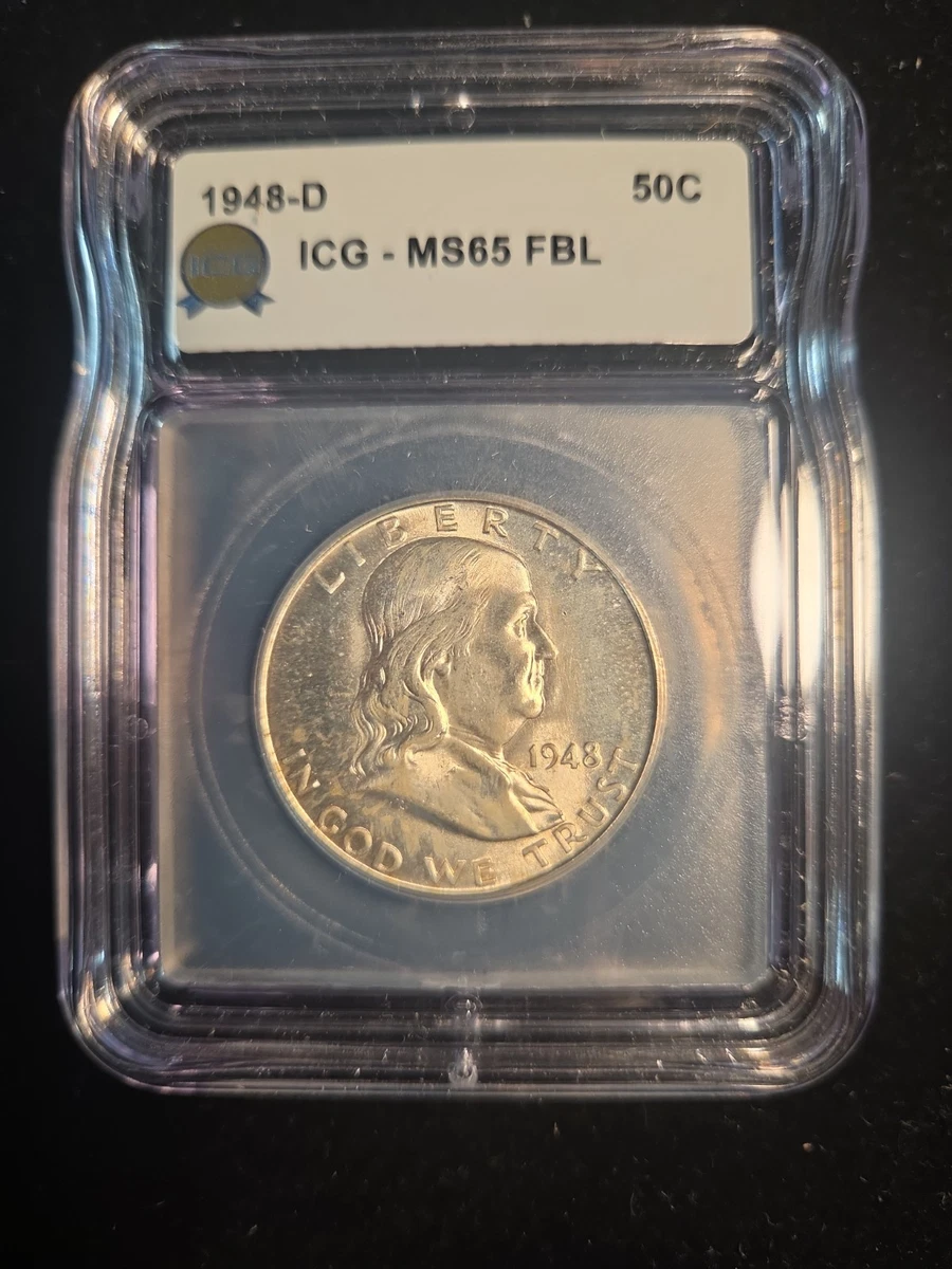 MS 65 Graded 1948 Year Franklin Half Dollars (1948-1963) for sale