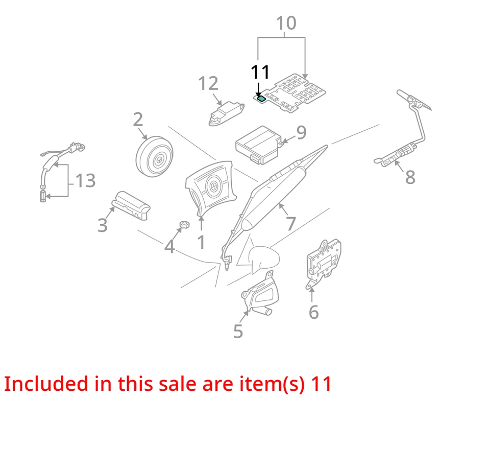 Unidad de módulo de control de bolsa de aire de airbag BMW X5 2000 2001 2002 2003 FABRICANTE DE EQUIPOS ORIGINALES Foto 4 de 4