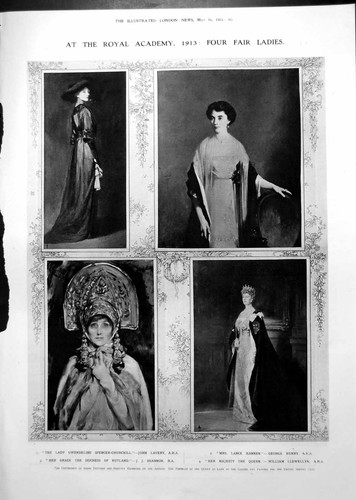 Old Print Art Fair Ladies Darkened Room Boyhood Alfred Great Fallen 1913 20th