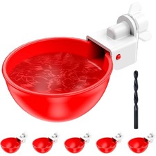 Automatic Chicken Waterer Cups 6 Pack Poultry Drinker with 3/8 Inch for