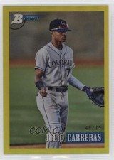 2021 Bowman Heritage Prospects Yellow Chrome Refractor 46/75 Julio Carreras 12sd