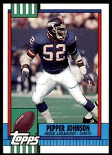1990 Topps Pepper Johnson New York Giants #54