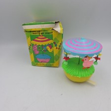 Vintage 1940's Celluloid Plastic Wind up Mechanical SPINNING Duck Toy WORKS