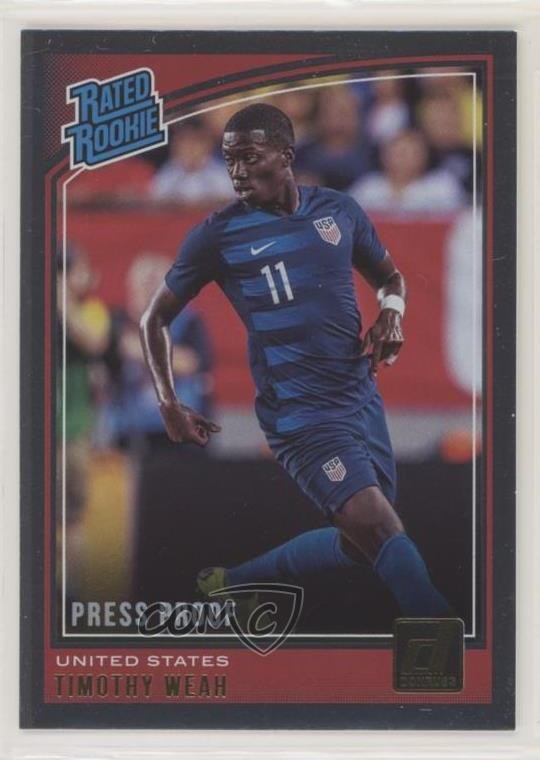 2018-19 Panini Donruss Rated Rookie Press Proof Silver Timothy Weah #198 05bt
