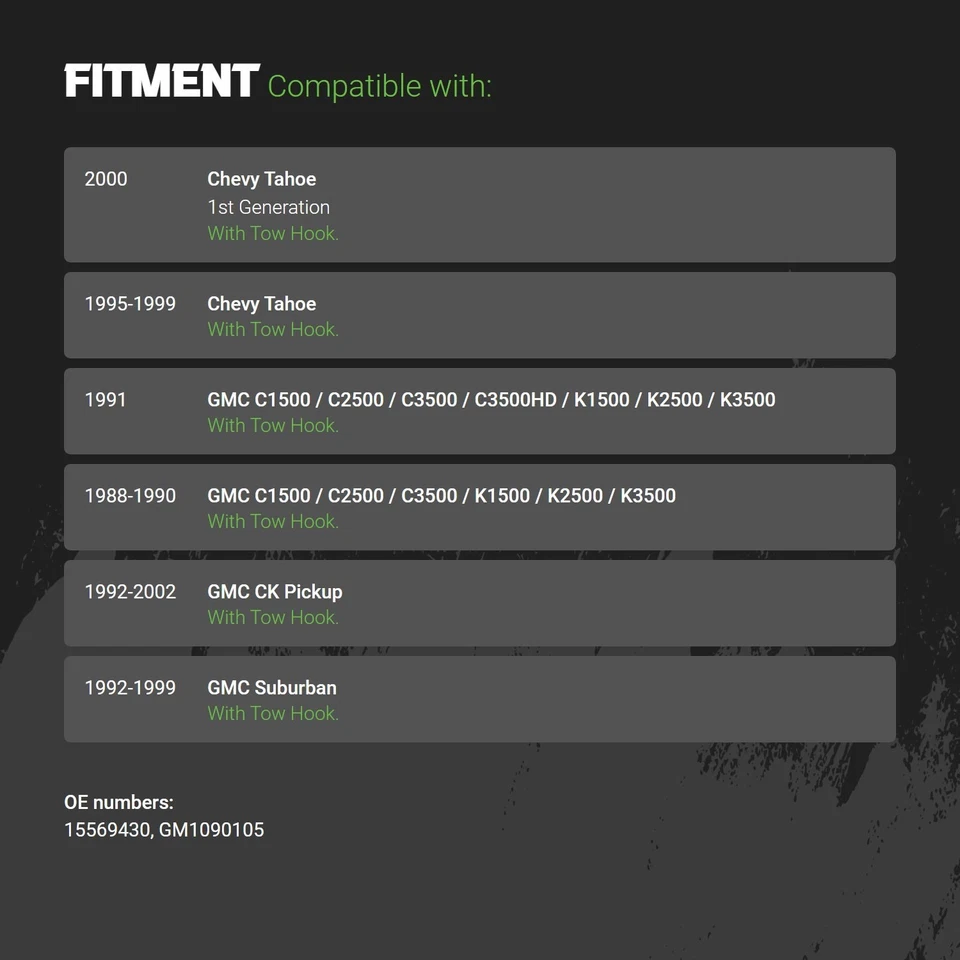 Bumper Valance For GMC K2500 88-89 Replacement Front CAPA Certified - Image 3 of 4