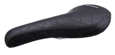 Porkchop BMX VL-1356 railed bicycle seat saddle - QUILTED VINYL - BLACK