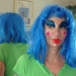 Bright Blue Straight Wig And Clear Painted Lady Mask Medium Length Hair Ebay Bright Blue Straight Wig And Clear Painted Lady Mask Medium Length Hair Ebay