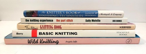Set of 5 KNITTING BOOKS Finishing Techniques Designs Erica Wilson Sally Melville