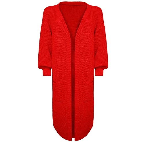 long balloon sleeve cardigan Knitted Maxi Cardigan in Plus Size G57 - Picture 15 of 168