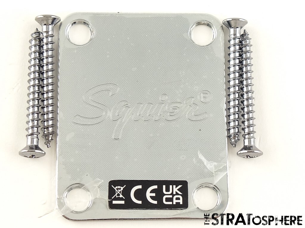 Fender Squier Mini Strat NECK PLATE, Guitar Parts Chrome Stratocaster