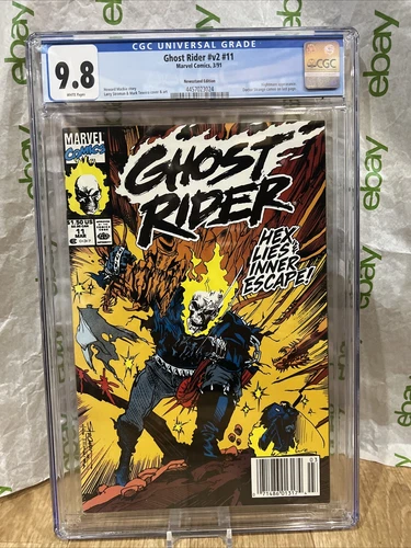 Ghost Rider #11 (Vol 2, 1991) Stroman Newsstand Marvel  Mackie Graded Cgc 9.8