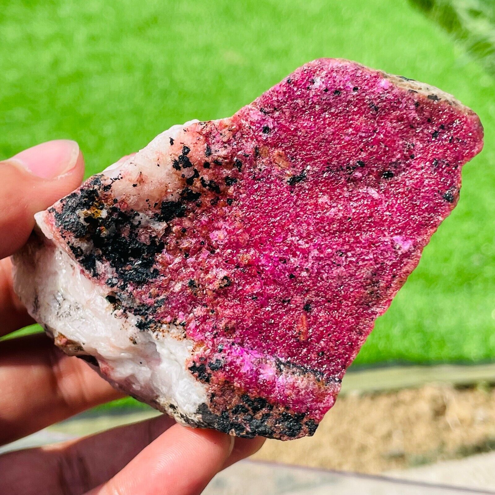 299g Natural Purple Pink Cobalt Cobalto Calcite Crystal Gemstone Rare  Mineral