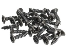 24 Pack of Pickguard Screws to fit Fender, etc, Black Finish