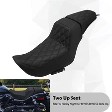 Driver Passenger Seat For Harley Nightster Special RH975 22-2025 Black Stitching
