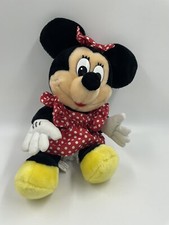 Vintage Minnie Mouse 12" Walt Disney World Plush Red Dress 1980s Era