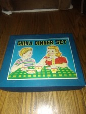 BLUE WILLOW CHILDS DISH SET MADE IN JAPAN MINIATURE