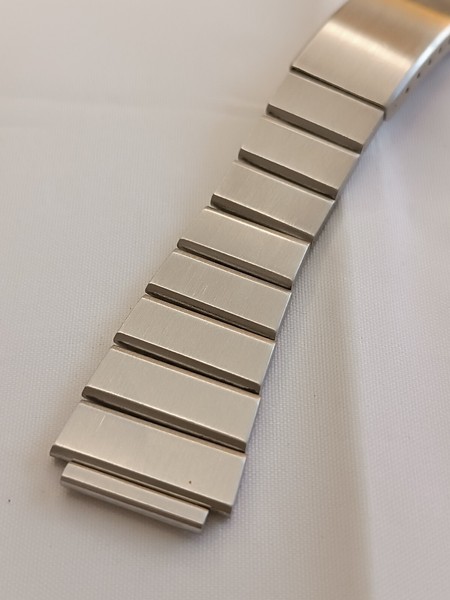 Steel Vintage Brazalet. 18/ 23 Optel Swiss.eslabón plano .Very Good Condition