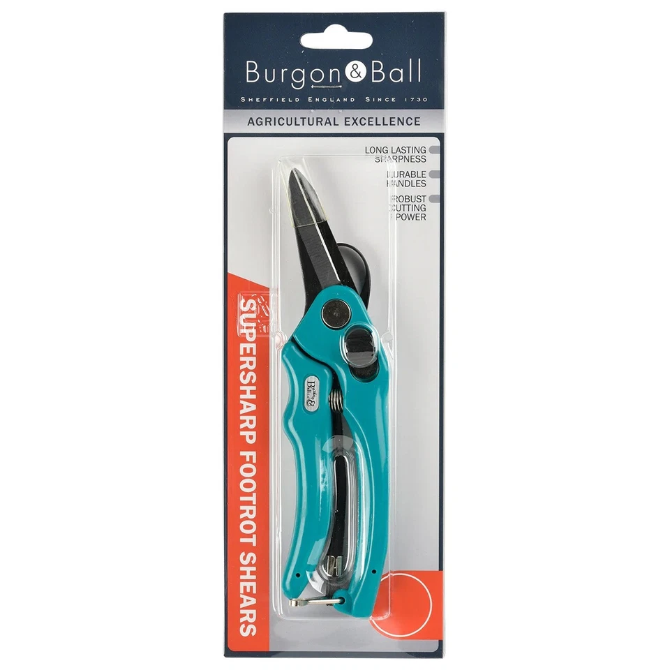 Burgon & Ball Klauenschere für Schafe und Ziegen, türkis, ungezahnte Hufschere - Bild 3 von 4