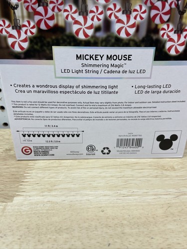 Disney Magic Holiday Mickey Mouse Shimmering Magic LED Light String - Picture 8 of 9