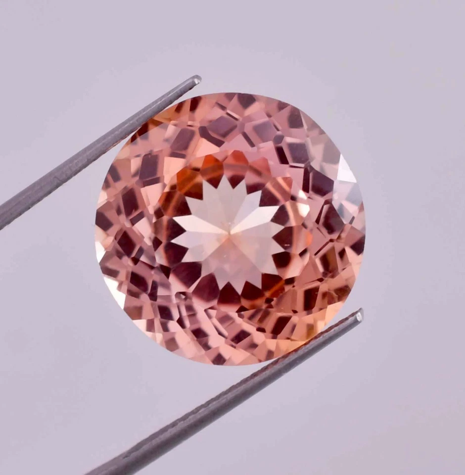 Piedra preciosa de esfalerita natural bicolor amarillo-naranja 17 x 17 mm 21,55 quilates certificada Foto 3 de 4