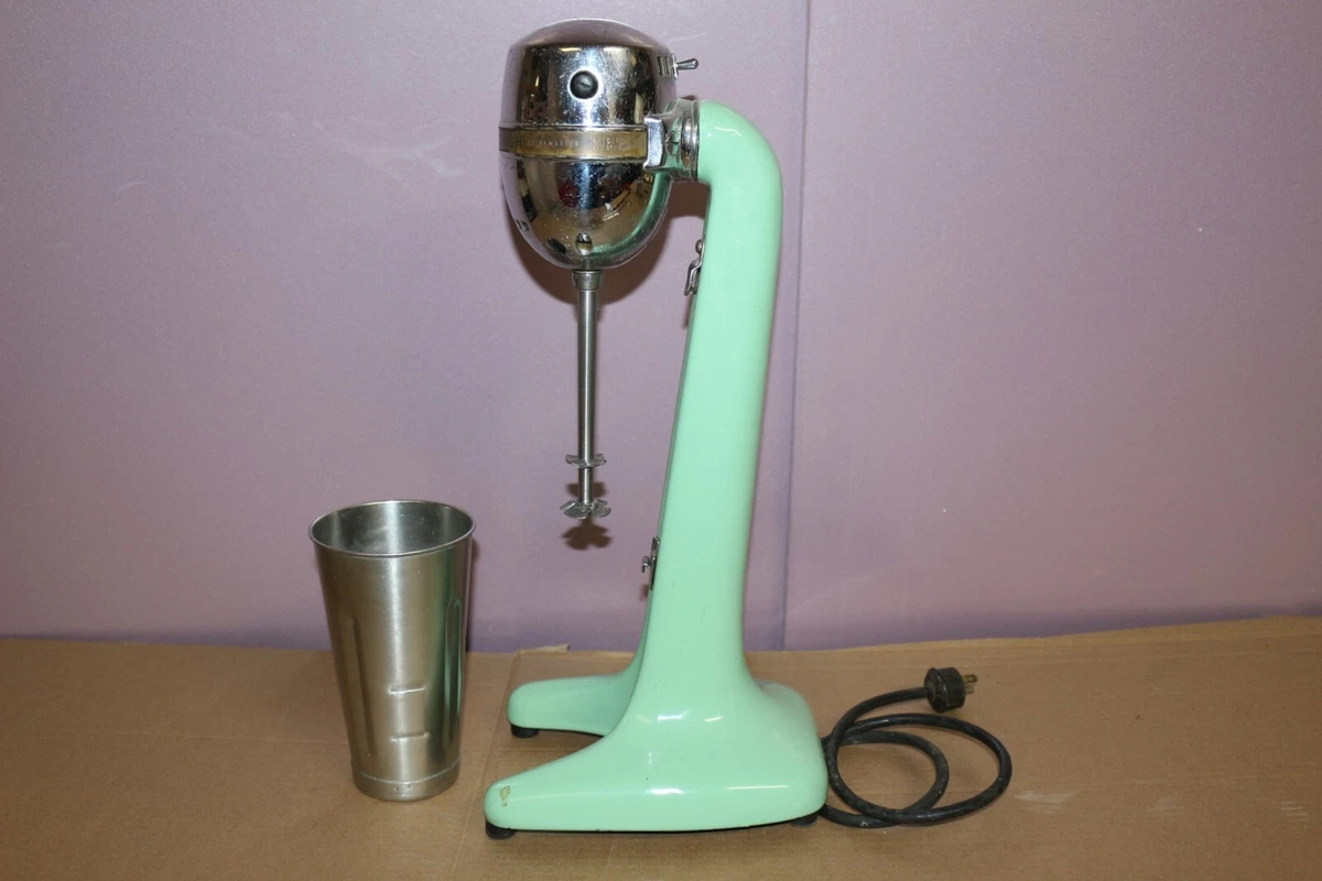 Vintage MCM c.1950 Hamilton Beach #30 Green Porcelain Milkshake Mixer  NICE/WORKS