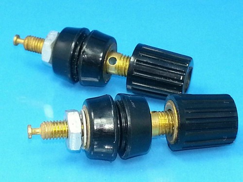 TEKTRONIX BANANA PANEL JACK CONNECTORS THROUGH CHASSIS  SPEAKER GOLD PLATED 2pcs - Afbeelding 1 van 5