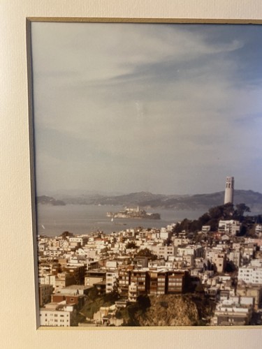 Vintage Photo San Francisco, CA, Coit Tower and Alcatraz, framed. - Picture 3 of 9