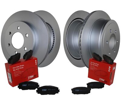 Front Rear Brake Kit Rotors TRW Metallic Pads For F-150 Mark LT 4WD Base Payload