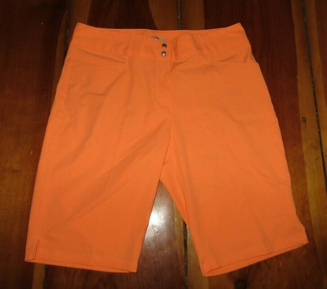 ADIDAS neon orange GOLF SHORTS CLIMALITE SZ 6 eBay