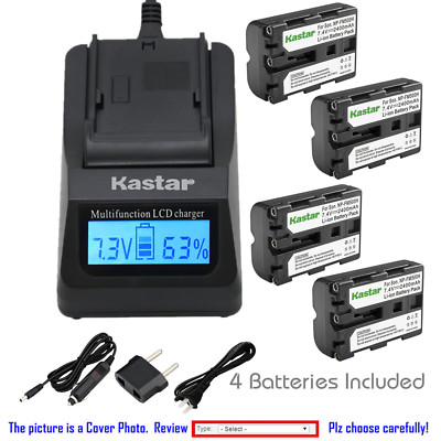 Kastar Battery LCD Fast Charger for Sony NP-FM500H & DSLR-A550 Alpha A550 Camera
